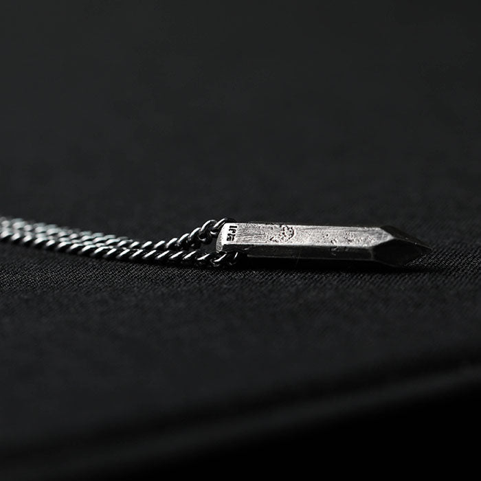 EIJI Necklace Crystal Shape Necklace handmade jewelry for man oxidized sterling silver jewelry for men rustic handmade jewelry man