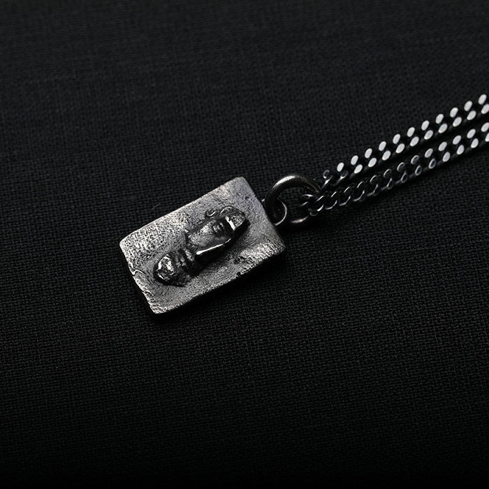 EIJI Necklace Marcus Aurelius handmade jewelry for man oxidized sterling silver jewelry for men rustic handmade jewelry man
