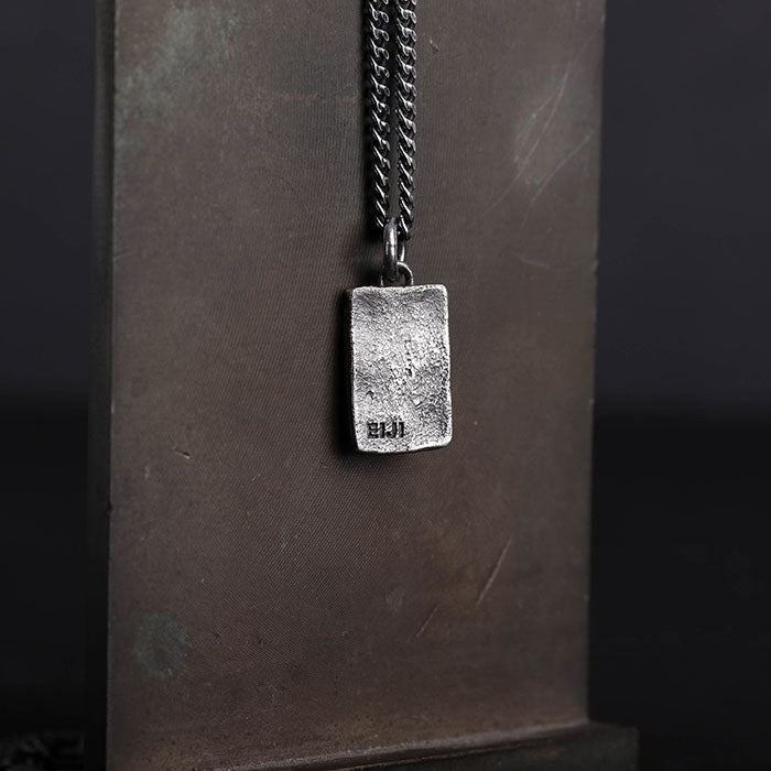 EIJI Necklace Marcus Aurelius handmade jewelry for man oxidized sterling silver jewelry for men rustic handmade jewelry man