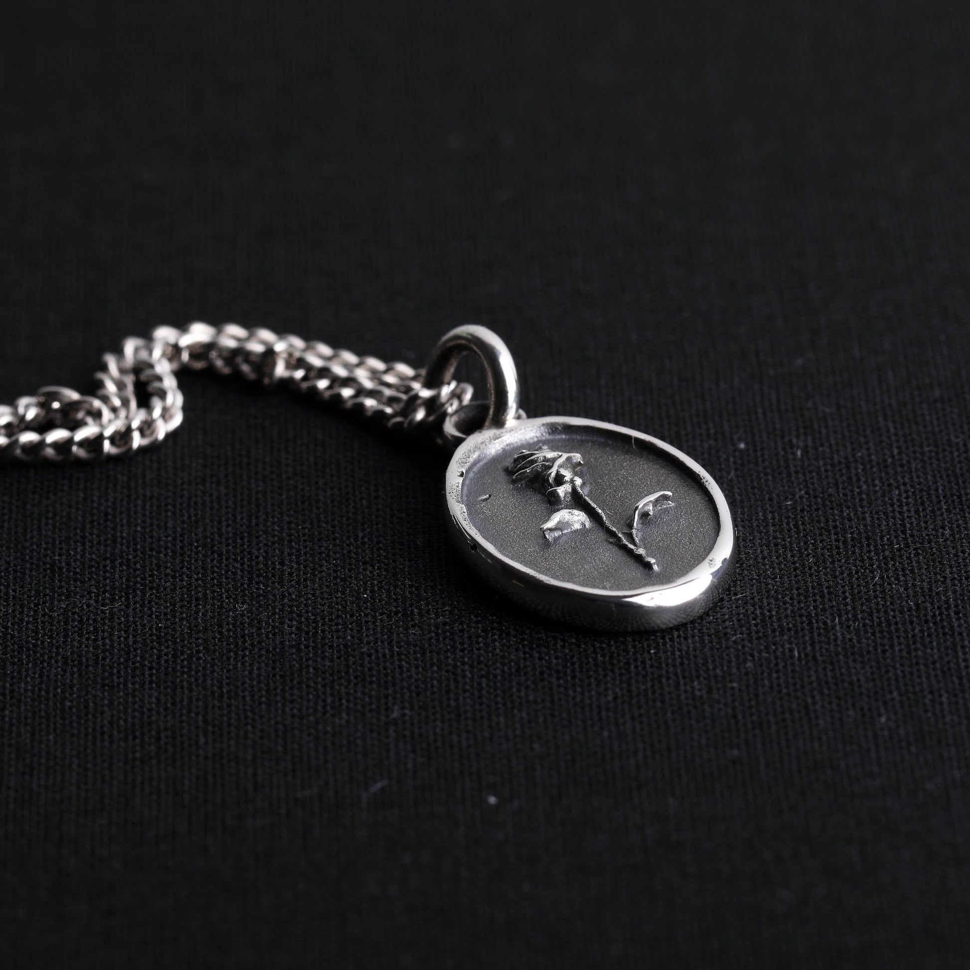 EIJI Necklace Memento Vivere Tag handmade jewelry for man oxidized sterling silver jewelry for men rustic handmade jewelry man