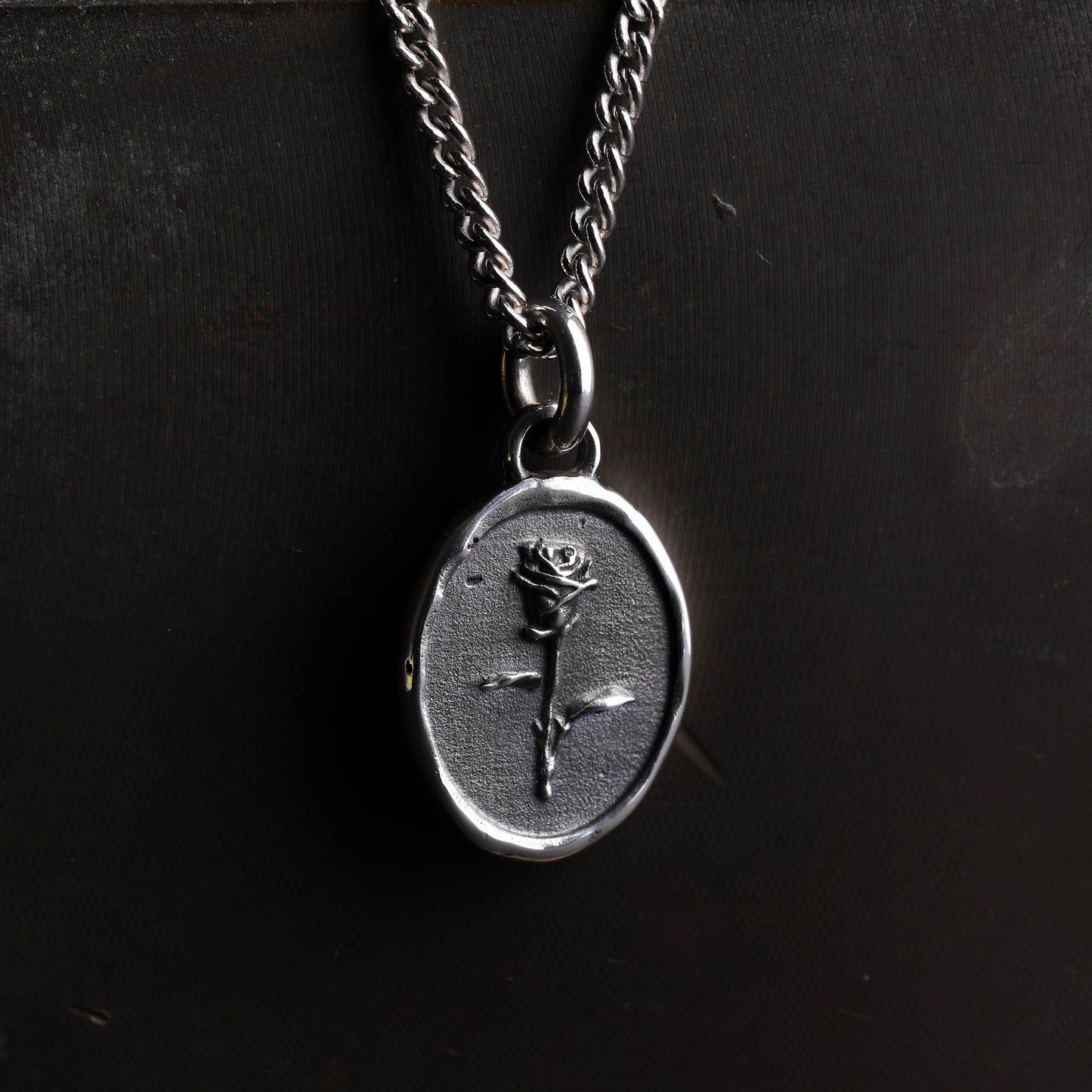 EIJI Necklace Memento Vivere Tag handmade jewelry for man oxidized sterling silver jewelry for men rustic handmade jewelry man