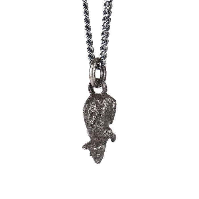 EIJI Necklace Mouse handmade jewelry for man oxidized sterling silver jewelry for men rustic handmade jewelry man