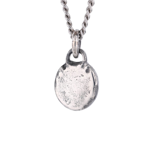 EIJI Necklace Rustic Tag Pendant handmade jewelry for man oxidized sterling silver jewelry for men rustic handmade jewelry man