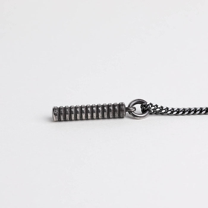 EIJI Necklace Cylinder handmade jewelry for man oxidized sterling silver jewelry for men rustic handmade jewelry man