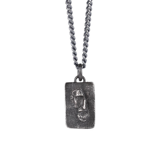 EIJI Necklace Marcus Aurelius handmade jewelry for man oxidized sterling silver jewelry for men rustic handmade jewelry man