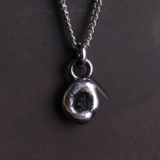 EIJI Necklace Raw Diamon + Silver handmade jewelry for man oxidized sterling silver jewelry for men rustic handmade jewelry man