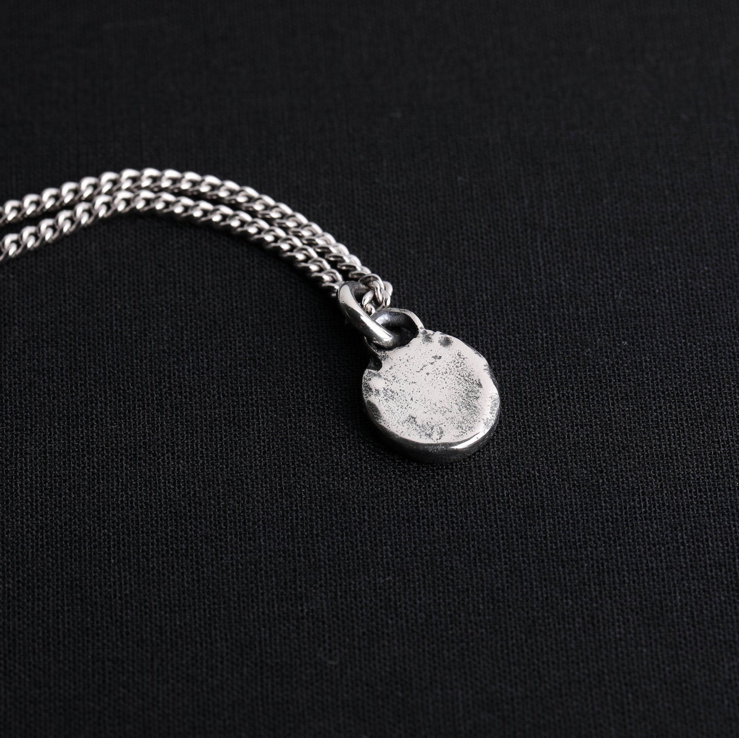 EIJI Necklace Rustic Tag Pendant handmade jewelry for man oxidized sterling silver jewelry for men rustic handmade jewelry man