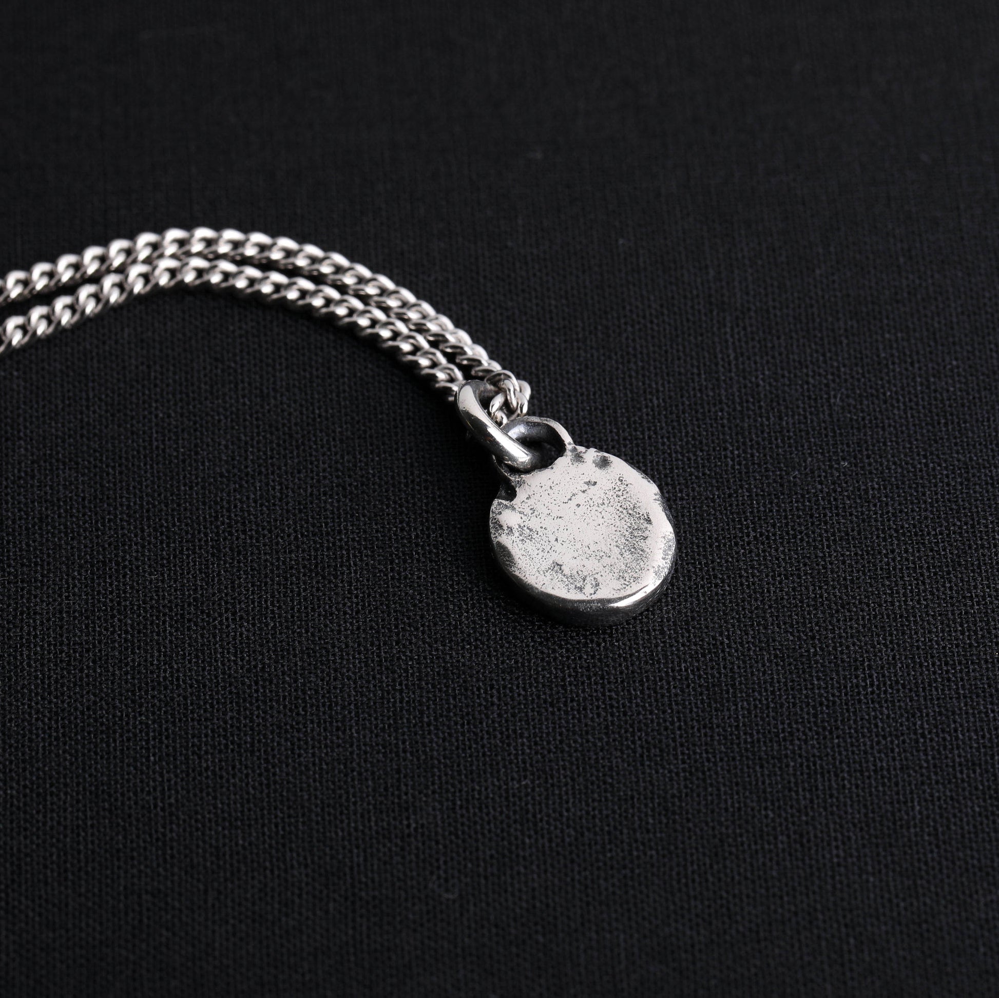 EIJI Necklace Rustic Tag Pendant handmade jewelry for man oxidized sterling silver jewelry for men rustic handmade jewelry man