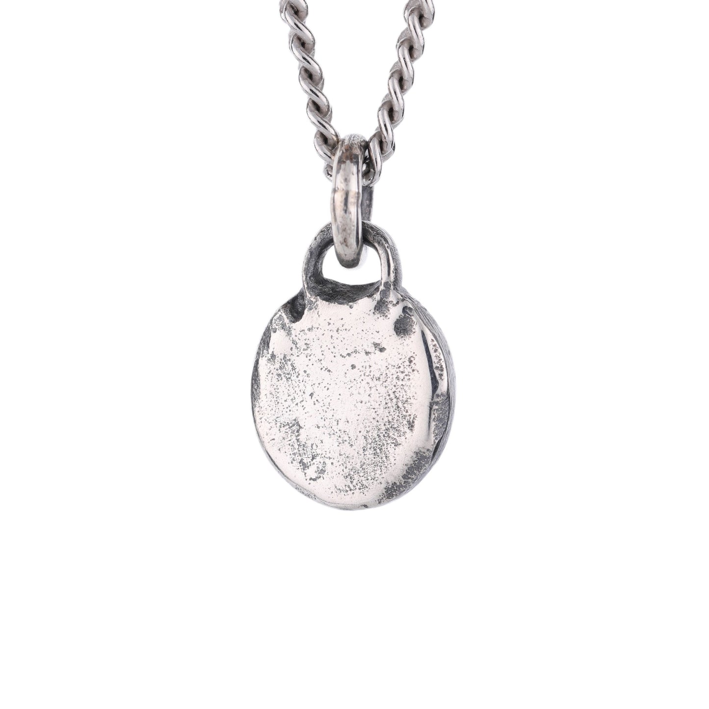 EIJI Necklace Rustic Tag Pendant handmade jewelry for man oxidized sterling silver jewelry for men rustic handmade jewelry man