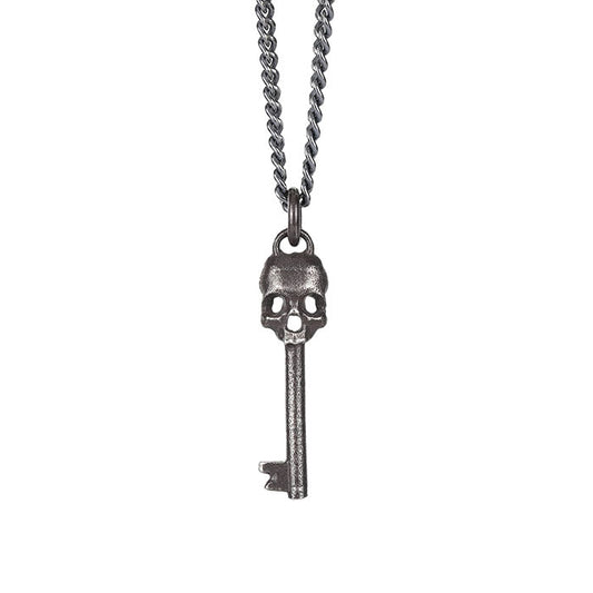 EIJI Necklace Skull Key handmade jewelry for man oxidized sterling silver jewelry for men rustic handmade jewelry man